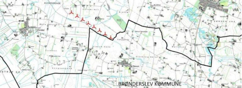 Brønderslev imod Hjørring-plan om møller ved kommunegrænsen