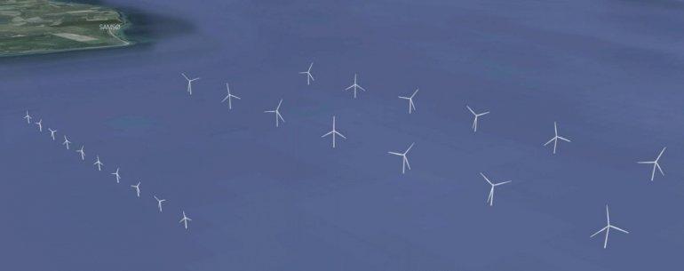 De ti havmøller sydøst for Samsø på vej mod fordobling