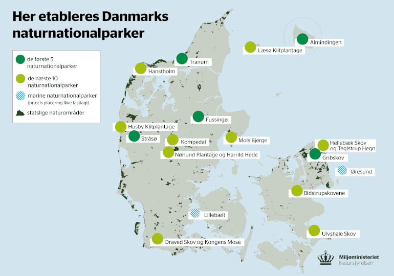 Der er nu sat navn på ti nye naturnationalparker