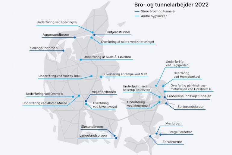 Disse store broer og tunneller skal renoveres i år