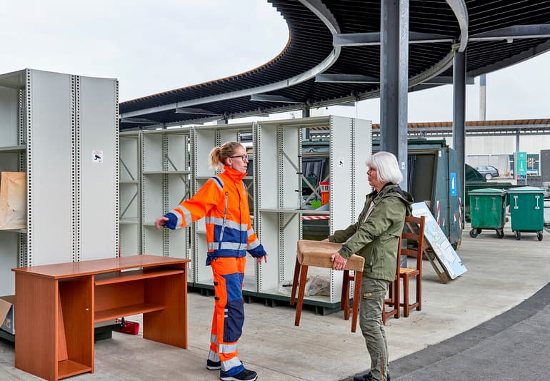 Nye regler: Alle genbrugspladser skal have område til genbrug