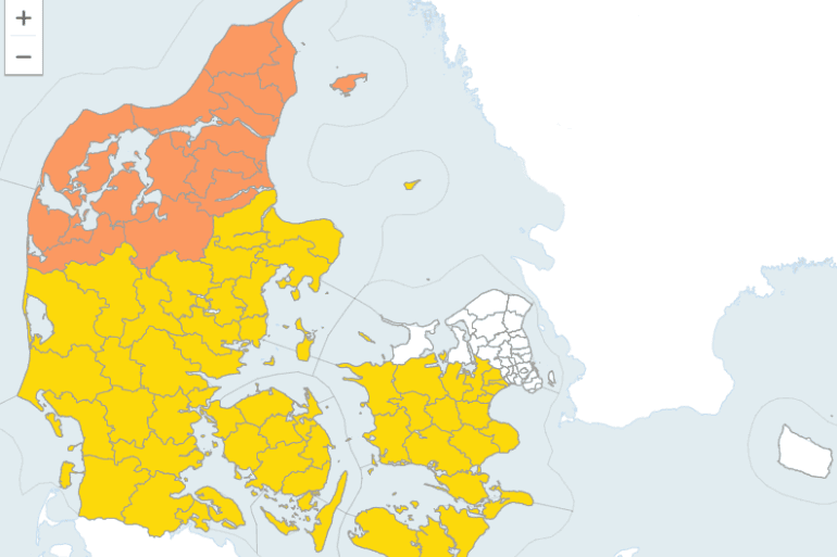 DMI varsler betydelig risiko for oversvømmelser