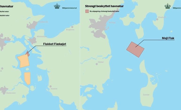 De to første strengt beskyttede havområder udpeget