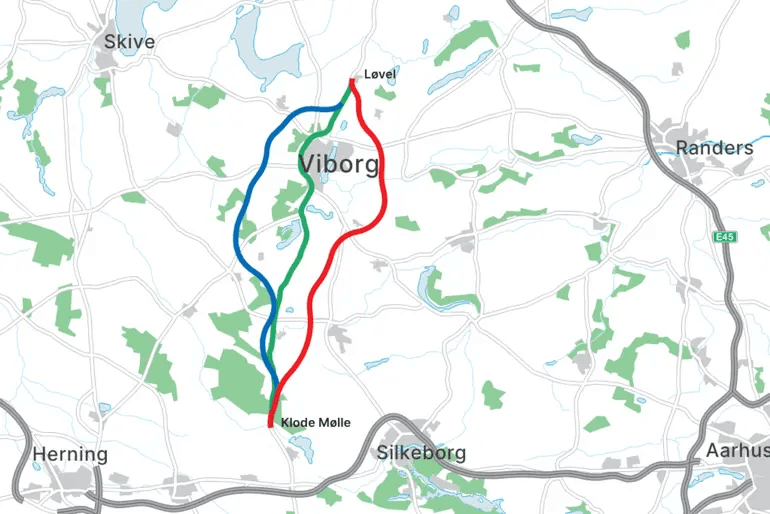 Ny motorvej føres vest om Viborg for fem milliarder kroner