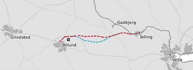 Ingen vil betale for nedgravet jernbanestation ved Billund Lufthavn