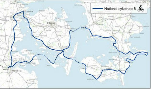 Ny national cykelrute gennem 17 kommuner