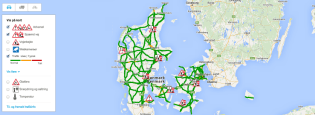 Online trafikkort hjælper bilister uden om køer og trafikuheld 