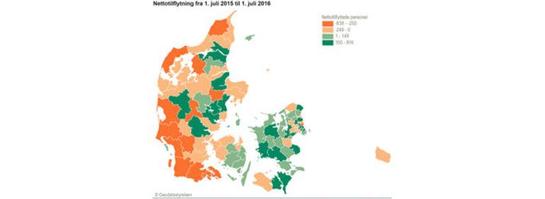 Folk flytter til Sjælland