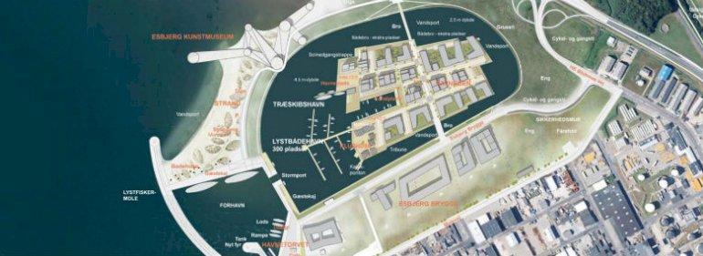 Maskinerne går i vandet ved Esbjerg Strand