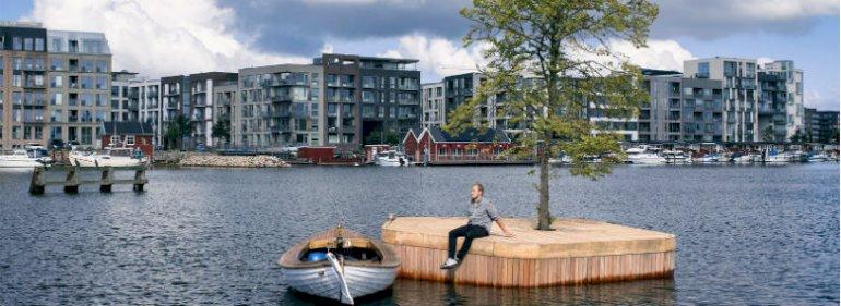 Københavns mindste park er en flydende ø